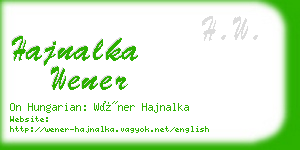 hajnalka wener business card